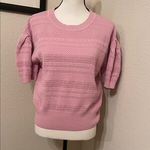 Free Assembly pink puff sleeve Sweater. New w/o tags excellent condition